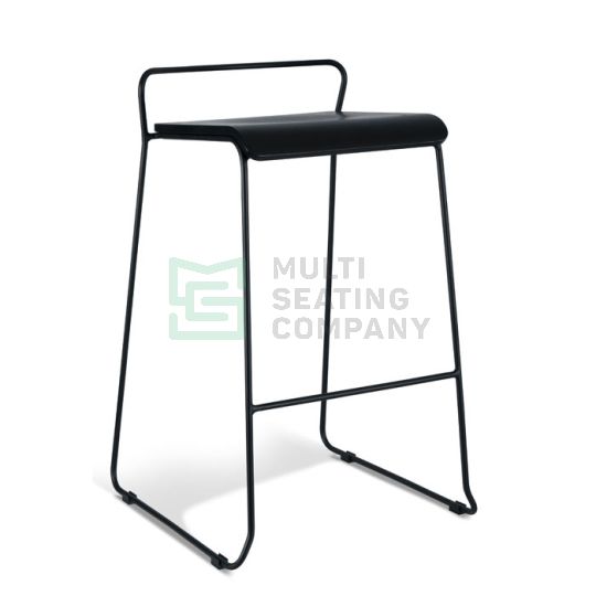 Bronx stool 750MM - Black Frame / Natural Seat