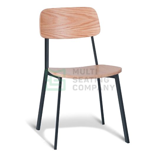Espriit Chair - Natural Back and Seat / Black Frame