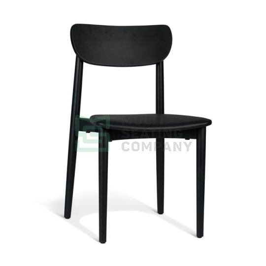 Nordic Timber Chair - Black / Black PU